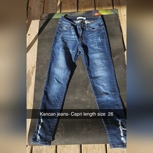 Blue Denim Capri Jeans